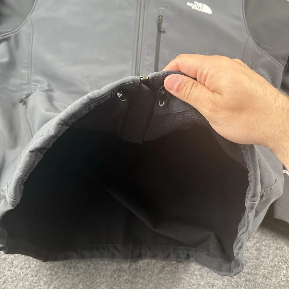 The North Face Jacket Mens XL‎ Black WindWall Softshell Full Zip Hiking Outdoors